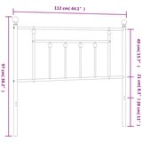  Kovinsko posteljno vzglavje črno 107 cm | Shoptok.si