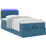 vidaXL okvir kreveta s madraca tamnoplavi 90x200cm baršunasti | shoptok.hr