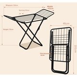  Ourunzhe Sušilica za veš, Sklopiva, 121cm, Crne boje | Eponuda.com