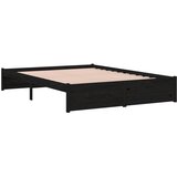  Okvir za krevet od masivnog drva crni 140 x 190 cm | shoptok.hr