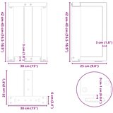  Noge za klub stolić T-oblika 2 kom antracit 38x25x(42-43) cm čelik | shoptok.hr