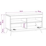  LED TV kabinet Hrast artisan Konstruirano drvo | shoptok.hr