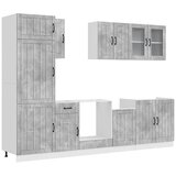  8-dijelni set kuhinjskih ormarića "Lucca" sivo-betonski inženjerski drvo Siva | shoptok.hr