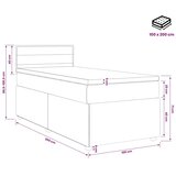  Boxspring krevet s madracem Krem 100 x 200 cm Tkanina - Krem 100 x 200 cm Dizajn linija | shoptok.hr