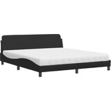  The Living Store Postelja z vzmetnico črna 180x200 cm umetno usnje - Postelja, (21496882) | Shoptok.si