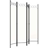 vidaXL Sobna pregrada s 4 panela krem bijela 160 x 180 cm Cijene