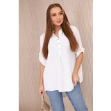 Kesi Włoski Blouse with a longer back white | Shoptok.si