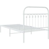 Metalni okvir za krevet s uzglavljem bijeli 90x200 cm | shoptok.hr