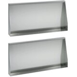  Zid za zadržavanje 2 kom. 80 x 12 x 50 cm Pocinčani čelik - Pocinčani čelik 80 x 12 x 50 cm 2 x Ravno | shoptok.hr