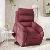 Maison Chic masažni naslanjač - Relax naslanjač s funkcijo vstajanja vinsko rdeče blago, (22061566) | Shoptok.si
