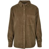 UC Curvy Women's corduroy oversized shirt olive Cijene