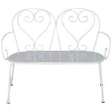 V vrtna klupa eros (d x š x v: 106 x 54 x 89 cm, čelik, bijele boje) Cijene