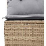  Set od 7 komada vrtnih kauča s jastučićima bež poly rattan | shoptok.hr