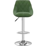 vidaXL Barski stolček temno zelen žamet | Shoptok.si