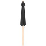  Vrtni suncobran Ø 210 x 237 cm Čvrsto drvo eukaliptusa Antracit | shoptok.hr