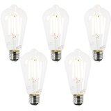 LUEDD Komplet 5 LED žarnic E27 ST64 prozorna 2,2 W 470 lm 2700 K | Shoptok.si