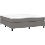  Box spring postelja z vzmetnico temno siva 160x200 cm blago, (20726074) | Shoptok.si