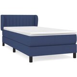  Krevet s oprugama i madracem plavi 90 x 200 cm od tkanine | shoptok.hr