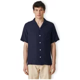Portuguese Flannel Srajce z dolgimi rokavi Grain Shirt - Navy Modra
