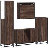 vidaXL 4-dijelni set kupaonskog namještaja boja smeđeg hrasta drveni | shoptok.hr