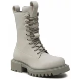Rains Čizme Show Combat Boot za žene, boja: siva, ravni potplat, 22600.CEMENT-CEMENT