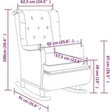  Naslanjač z gugalnimi nogami iz kavčukovca črno blago, (20926628) | Shoptok.si