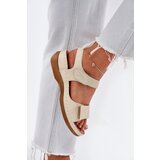 EVENTO Comfortable women's sandals with Velcro gold Iphiope | Shoptok.si
