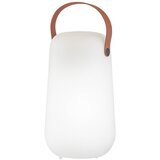 Fischer & Honsel Bela/rjava LED namizna svetilka (višina 26 cm) Collgar – Cene