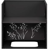  Vrtna saksija Crna 50 x 50 x 49 cm Čelična vrata | shoptok.hr