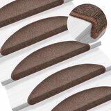  Prostirke za stepenice 30 kom 56x17x3 cm boje kave, poluokrugle | shoptok.hr