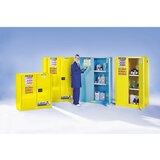 Justrite FM varnostna omara, VxŠxG 1651 x 1092 x 457 mm, ročno zapiranje vrat, za vodi škodljive snovi, rumena | Shoptok.si