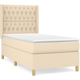 Maison Chic Box spring postelja - Vzmetna postelja z vzmetnico krem 90x190 cm blago SL20222, (21881629) | Shoptok.si