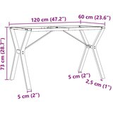  Noge za blagovaonski stol Y-oblika 120x60x73cm čelik | shoptok.hr