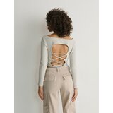 Reserved - Bluza s detaljem na leđima - light grey | shoptok.hr