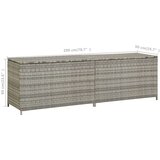 Poli Vrtna kutija za pohranu od poliratana 200 x 50 x 60 cm siva | shoptok.hr