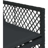 vidaXL 15-dijelni vrtni blagovaonski set s jastucima poliratan crni | shoptok.hr