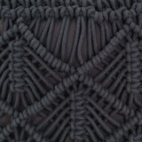 vidaXL Ručno rađeni tabure s makrameom antracit 45 x 30 cm pamučni | shoptok.hr