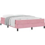  Postelja z vzmetnico z vzmetnico Roza 140 x 210 cm blago, (5000124131) | Shoptok.si