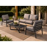 Aluminijska vrtna garnitura - sofa + 2 fotelje + stol | Shoptok.si