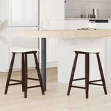 Trpezarijske stolice 2 pcs Svijetlosmeđa 46 x 37 x 63 cm