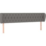  Vzglavje z ušesi temno sivo 203x23x78/88 cm blago, (20737155) | Shoptok.si