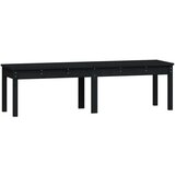  Klupa s 2 sjedala crna 159 5x44x45 cm masivna borovina | shoptok.hr