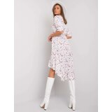 Italy Moda Dress-DHJ-SK-13865.55P-White-Pink | Shoptok.si
