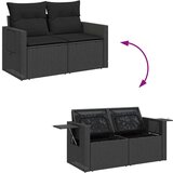  6-dijelni set vrtnih sofa s jastucima crni od poliratana | shoptok.hr