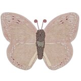 Lorena Canals Svetlo rožnata/bež pralna ročno tkana bombažna otroška preproga 90x120 cm Baby Butterfly – | Shoptok.si