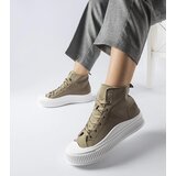 Gemre Green high platform sneakers Guerrino | Shoptok.si