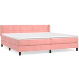  Box spring postelja z vzmetnico roza 200x200 cm žamet, (20896986) | Shoptok.si