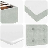 vidaXL Otomanski posteljni okvir z vzmetnico siv 120x200 cm žamet | Shoptok.si