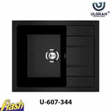  Granitna sudopera usadna kvadratna - ulgran - U-607 344 - ultra crna Cene