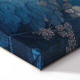  Slika - Landscape with Trees in Illustrative Style Fairy-Tale Blue Forest 30x20 Akustična | shoptok.hr
